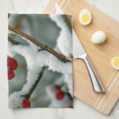 Linge De Cuisine Bérises rouges en hiver (Quart Plié)