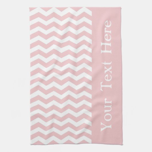 Linge De Cuisine Bermuda Pink Wave Chevron personnalisable (Vertical)