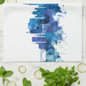 Linge De Cuisine Bern Suisse Skyline Blue (Plié)