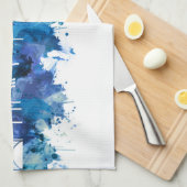 Linge De Cuisine Bern Suisse Skyline Blue (Quart Plié)