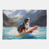 Linge De Cuisine Bernese Mountain Beach Surf Paining (Horizontal)