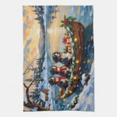 Linge De Cuisine Bernese Mountain Dog Christmas Boat Holiday (Vertical)