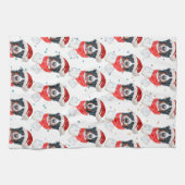 Linge De Cuisine Bernese Mountain Dog race Noël (Horizontal)