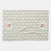 Linge De Cuisine Berries de Noël et feuillage Nom de famille (Horizontal)