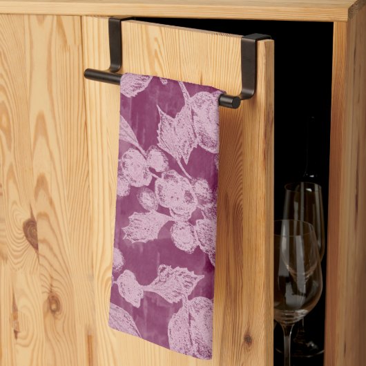 Linge De Cuisine Berries et fleurs Purple Floral (Pliage en tiers)