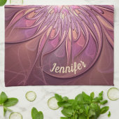 Linge De Cuisine Berry Abstrait floral fractal Nom (Plié)