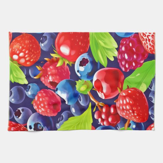 Linge De Cuisine Berry Medley (Horizontal)