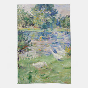 Linge De Cuisine Berthe Morisot - Jeune fille dans un bateau avec d