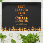 Linge De Cuisine BEST GRANDPA JAMAIS GRILL MASTER Personnalisé (Plié)