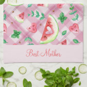 Linge De Cuisine Best Mom Farmhouse Watermelon Hearts (Plié)
