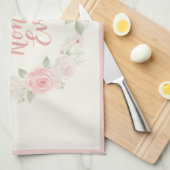 Linge De Cuisine Best Nonna Ever Pink & Green Floral Wreath (Quart Plié)