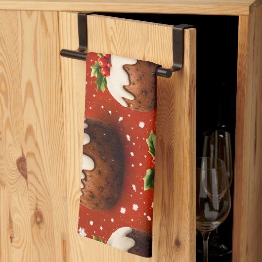 Linge De Cuisine Best of Christmas pudding holiday tea towel (Pliage en tiers)