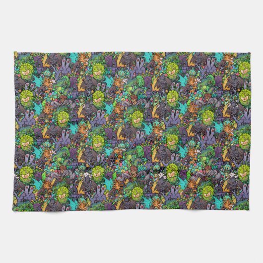 Linge De Cuisine Bestiaire de Cthulhu Lovecraft Mythos Chibi (Horizontal)