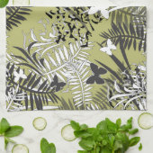 Linge De Cuisine Beurre tropicale feuille de palme tropicale sans j (Plié)