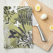 Linge De Cuisine Beurre tropicale feuille de palme tropicale sans j (Quart Plié)