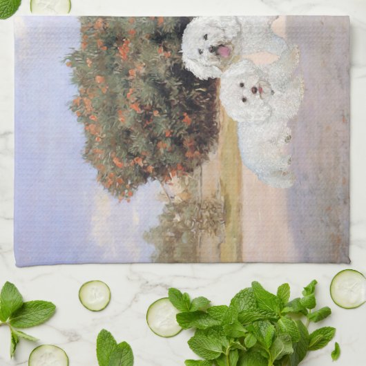 Linge De Cuisine Bichon Frise (Plié)