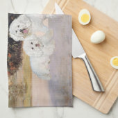 Linge De Cuisine Bichon Frise (Quart Plié)