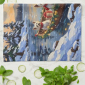 Linge De Cuisine Bichon Frise Christmas Boat Holiday (Plié)