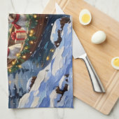 Linge De Cuisine Bichon Frise Christmas Boat Holiday (Quart Plié)