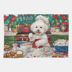 Linge De Cuisine Bichon Frise Gîtes : Festif Noël