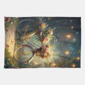 Linge De Cuisine Bicycle and Flowers (Horizontal)