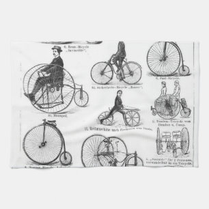 Linge De Cuisine Bicyclette à grande roue Penny Farthing