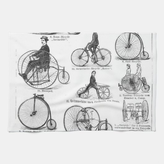 Linge De Cuisine Bicyclette à grande roue Penny Farthing (Horizontal)