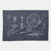 Linge De Cuisine Bicyclette antique 1887 Penny Farthing Brevet (Horizontal)