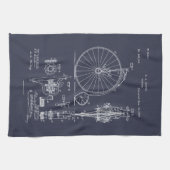 Linge De Cuisine Bicyclette antique 1887 Penny Farthing Brevet (Horizontal)