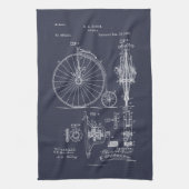 Linge De Cuisine Bicyclette antique 1887 Penny Farthing Brevet (Vertical)