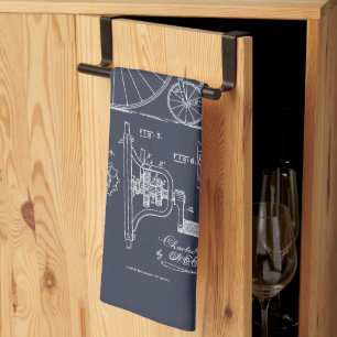 Linge De Cuisine Bicyclette antique 1887 Penny Farthing Brevet