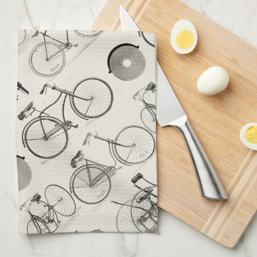Linge De Cuisine Bicyclettes vintages (Quart Plié)