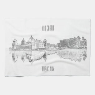 Linge De Cuisine Biélorussie Mir Castle Architecture croquis