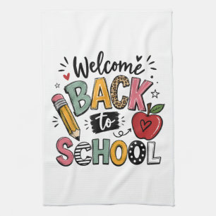 Linge De Cuisine Bienvenue à l'école Enseignant Élève Premier Jour