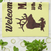 LINGE DE CUISINE BIENVENUE À MAN CAVE (Plié)