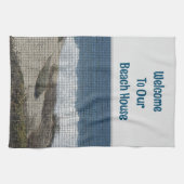 Linge De Cuisine Bienvenue Paysage côtier Photo Maison de plage (Horizontal)