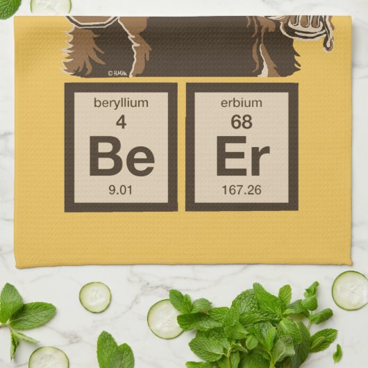 Linge De Cuisine Bière découverte par ours de chimie (Plié)