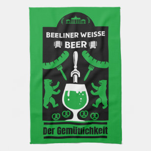 Linge De Cuisine Bière Pilsner Allemande Et Saucisse