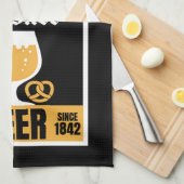 Linge De Cuisine Bière Pilsner Allemande Et Saucisse (Quart Plié)