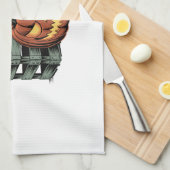 Linge De Cuisine Bièrre de chat de citrouille Halloween (Quart Plié)