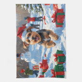 Linge De Cuisine Biewer Terrier Noël Festive Scène de neige (Vertical)