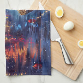 Linge De Cuisine Biewer Terrier Noël Festive Voyage (Quart Plié)