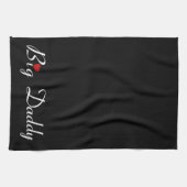 Linge De Cuisine Big Daddy avec Red Heart (Horizontal)
