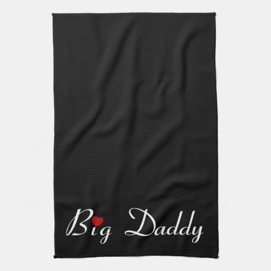 Linge De Cuisine Big Daddy avec Red Heart (Vertical)