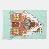 Linge De Cuisine Big Gingerbread House Christmas Kitchen Towel  (Horizontal)