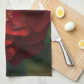 Linge De Cuisine Big Red Dramatic Rose Art Kitchen Towel (Quart Plié)