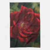 Linge De Cuisine Big Red Dramatic Rose Art Kitchen Towel (Vertical)