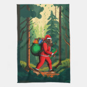 Linge De Cuisine Bigfoot Santa Claus sac de cadeaux (Vertical)