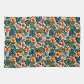 Linge De Cuisine Bijoux Fleurs tropicales et Feuille (Horizontal)