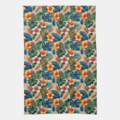 Linge De Cuisine Bijoux Fleurs tropicales et Feuille (Vertical)